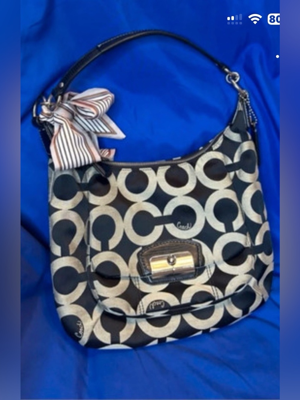 Coach Kristin Signature Op Art Hobo Bag